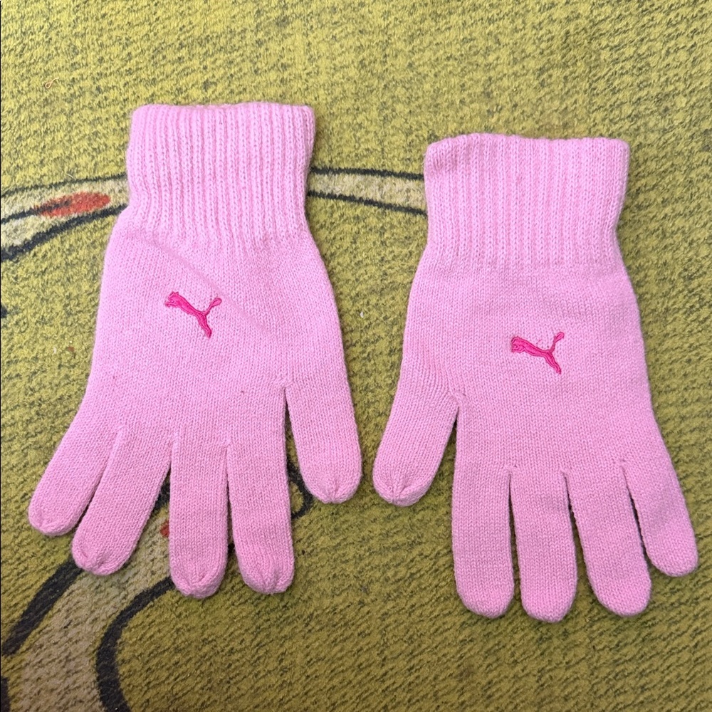 Puma Kids Mittens in Soft Pink